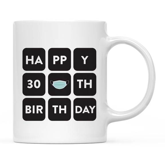 Koyal Wholesale Zoom Birthday Ceramic Coffee Mug, Happy 30th Birthday