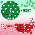 thumbnail image 2 of Double-Sided Happy Valentines/St. Patrick''s Day Tree Skirt 36 in Short Plush Love Heart Shamrock Print Mat Reversible Festive Christmas Tree Skirt for Home Tabletop Trees Spring Holiday Party Decors, 2 of 6