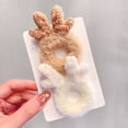 thumbnail image 6 of Hot Sale! Bradem Furry Hair Scrunchies Cute Hair Bands with Cat Deer Bear Ears Elastic Hair Ties Hair Bobbles Ponytail Holders Girls Women Hair Accessories 1 Pair Hair Rope, 6 of 6