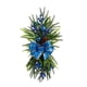 thumbnail image 1 of Guirnalda navideña artificial, guirnalda navideña, adorno colgante, guirnalda decorativa para escalera, puerta de entrada, pared, decoración del hogar Azul, 1 of 8