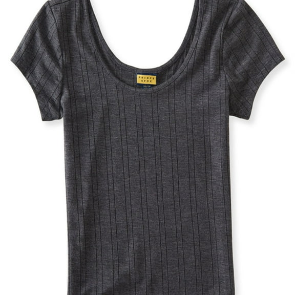 Aeropostale Womens Cropped Basic T-Shirt, Grey, Juniors, Medium