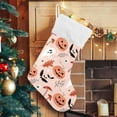 thumbnail image 5 of Coolnut Halloween Ghost Pumpkin Christmas Stocking 2PCS, Large Fireplace Xmas Hanging Stockings with Plush Cuff for Family Holiday Party Decorations, 17.71"x 12.20", 5 of 7