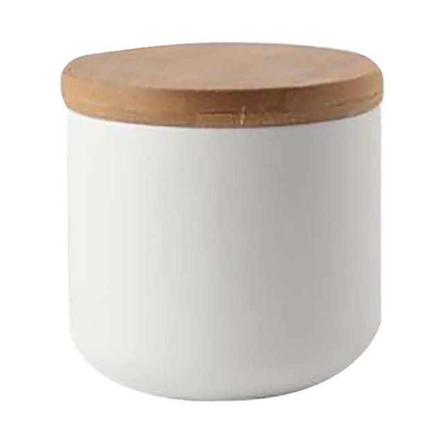 Boîte de Rangement en Céramique Durable pour Céréales, Conteneur de Rangement de Cuisine, Étui de Rangement Scellé (Blanc, Petit)