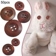 thumbnail image 2 of Ruanlalo 50Pcs Button 4 Holes Non-burr Wood Decorative Wooden Buttons for Crafting 10mm, 2 of 6