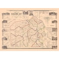 thumbnail image 2 of Hopkins 24x19 Gold Ornate Wood Framed with Double Matting Museum Art Print Titled - Adams County Pennsylvania - Hopkins 1858, 2 of 4