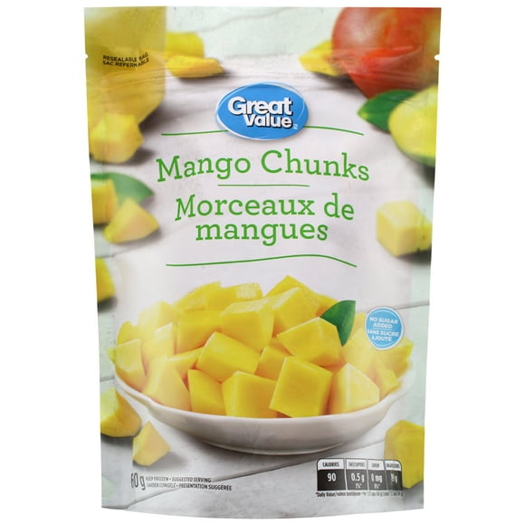 Morceaux de mangue congelés Great Value 600 g
