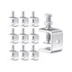 thumbnail image 1 of 10 tornillos pequeños de acero inoxidable C de alta resistencia de 1 3/16 pulgadas con apertura de mandíbula ancha estable para metal, plateado, 1 of 5