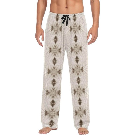 Old Dyed Rustic Print Ghost Pajama Pants, Men's Lounge Pants Light with Drawstring and Pockets, Christmas New Year Birthday Father's Day Gifts, Medium