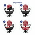 thumbnail image 4 of Mandala Office Chair Slipcover, Round Floral Motifs in Vibrant Colors Paisley Inspired Folkloric Ornament, Protective Stretch Decorative Fabric Cover, Standard Size, Pink Seafoam Peach, by Ambesonne, 4 of 5