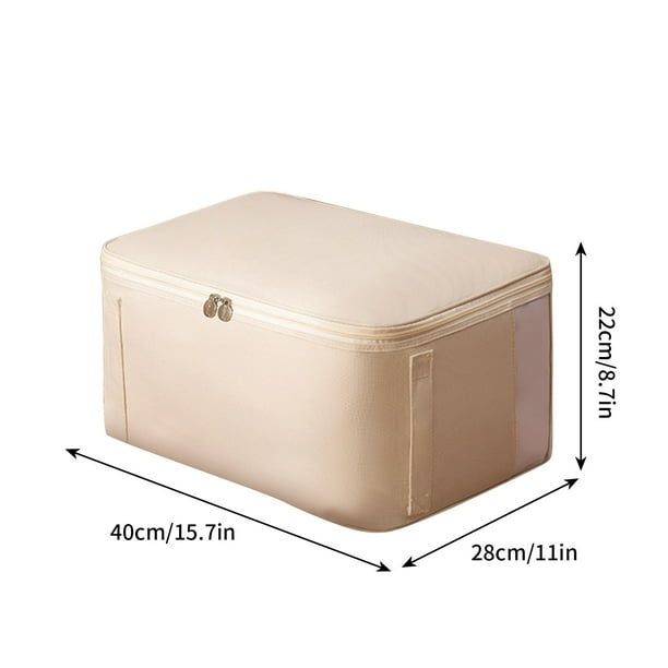 Caja para guardar ropa | Bolsa organizadora de tela extragrande con doble cremallera y asa reforzada | Organizador de edredones y mantas plegable y transpirable | Ideal para armarios, garajes,