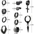 thumbnail image 2 of 11 pairs Stylish Stainless Steel Huggie Earrings Set - Perfect for Parties and Birthdays, 2 of 4