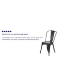 thumbnail image 2 of Commercial Grade 4 Pack Black Metal Indoor-Outdoor Stackable Chair, 2 of 9