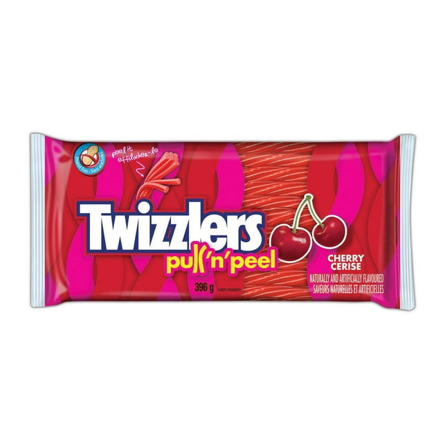Friandises TWIZZLERS PULL-N-PEEL Cerise, 396 g