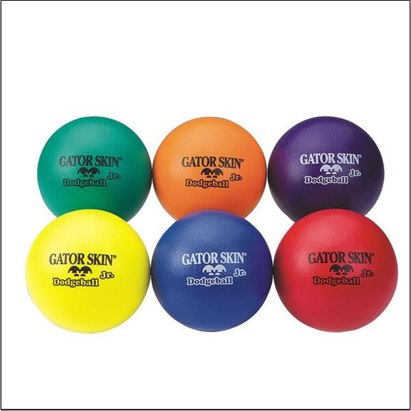 S&S Worldwide Gator Skin Junior Dodgeballs. Assorted color 5" PU Coated