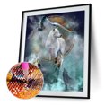 thumbnail image 1 of Cuadros Decorativos Lobo 5D DIY redondo completo taladro diamante pintura bordado Kits mosaico decoración Ehuebsd Nuevos Originales, 1 of 7