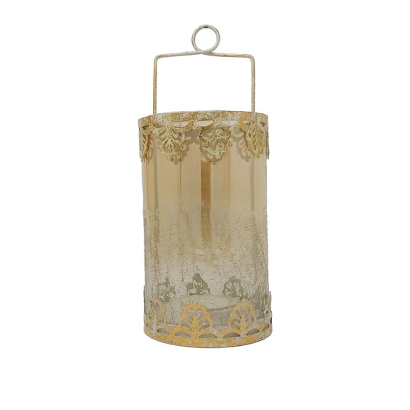 Light Golden High quality Crackled Glass Table/Hanging Candle Holder for Small & Large Candles Evening Wedding Parties Home Decor Table Decoration Gift by MystiqueDecors
