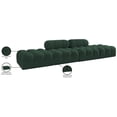 thumbnail image 3 of Meridian Furniture Ames 136" Green Boucle Fabric Upholstered 4pc. Modular Sofa, 3 of 3