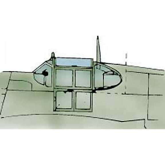 P-51 B Mustang Vacuform Canopy for Monogram (1/72 model kit accessory)