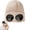 Beige, variant on Boggle Beanie, Double-Layer Thermal Fleece Design, Integrated Visor and Helmet Design, Foldable and Flexible to Wear, Highly Elastic and Machine-Washable, Suitable for Outdoor Use