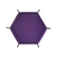 thumbnail image 1 of Dice Tray Leather Dice Folding Hexagon Tray Dice Holder Suitable, 1 of 5