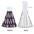 thumbnail image 3 of Haosy 2 Pack Kitchen Wash Cloths with Hanging Loops Absorbent Absorbent Quick Drying Hand Towels, Navy Blue Burgundy Houndstooth, 3 of 7
