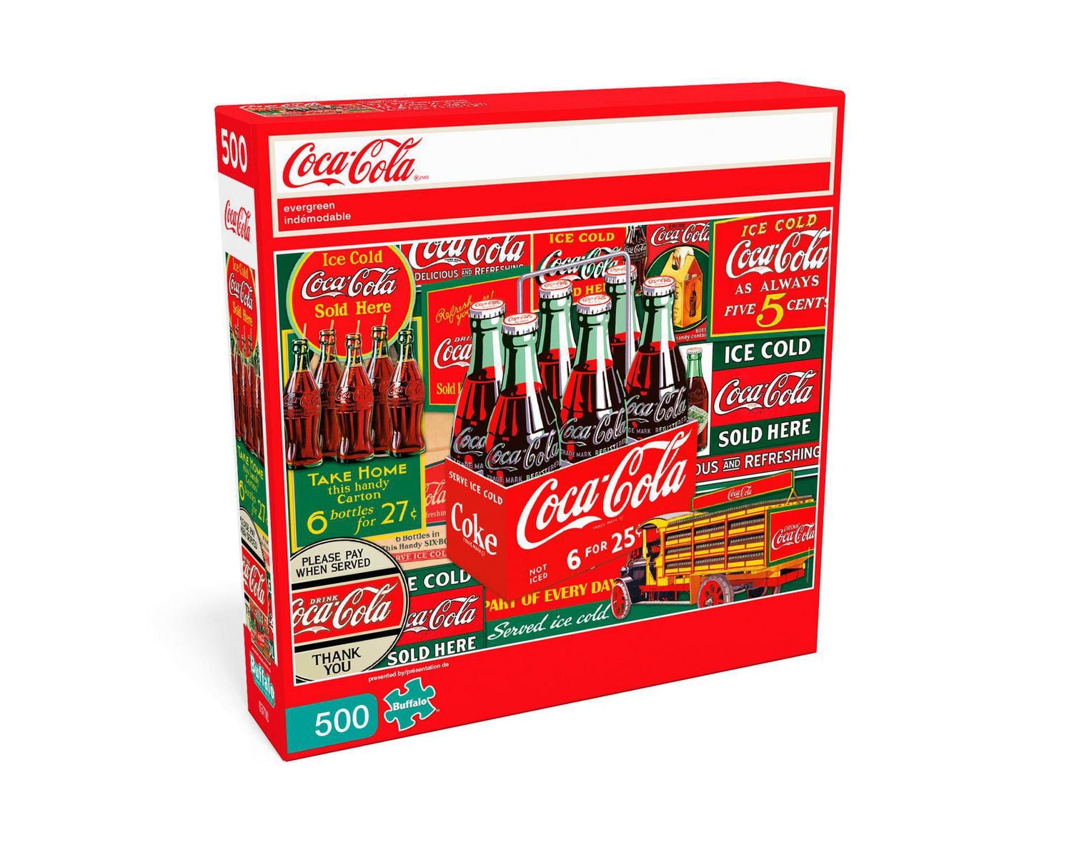 Buffalo Games Americana Coca-Cola Evergreen 500 Piece Jigsaw Puzzle