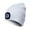 White, variant on Morttic Unisex LED Beanie Hat USB Rechargeable Autumn Winter Warm Outdoor Hiking Camping Knitting Hat with Headlamp, Black