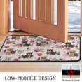 thumbnail image 3 of Yorkie and Pioneer Flower Door Rugs,Washable Non Slip Door Mats Indoor,Decorative Door Mats,Entry Mat Indoor for Entrance,Bedroom,Kitchen,Bathroom,30"x17", 3 of 6