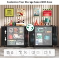 thumbnail image 5 of Metal Garage Storage Cabinet with Doors and Adjustable Shelves, 35.4" Locker Organizer Steel Garage Cabinets, Lockable File Cabinet for Home, Office, Warehouse, Tools, 5 of 9