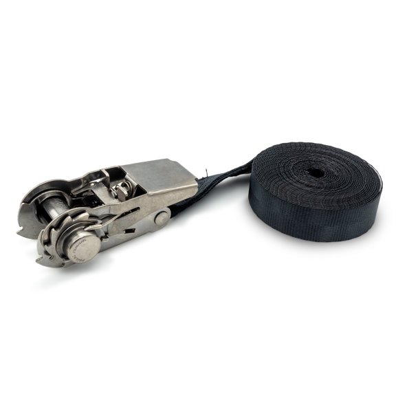 Star brite 16’ Ratchet Tie Down Strap with Coated S-Hooks, Heavy-Duty