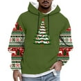 thumbnail image 2 of Yusimy Mens Christmas Printed Hoodie Long Sleeve Pullover Casual Athletic Top, 2 of 5