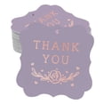 thumbnail image 1 of Inkdotpot Pack Of 50 Thank You Bridal Shower Paper Tags DIY Craft Bracket Shape Real Rose Gold Foil Hang Tags, 1 of 7
