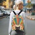 thumbnail image 7 of FORMRS Mini Backpack Purse for Women Travel Daypack Casual Shoulder Bag, Colorful Black Cat, 7 of 7