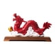 thumbnail image 1 of Figura de dragón chino Estatua de dragón chino Recuerdo de riqueza Figura de Feng Shui base roja y madera, 1 of 9