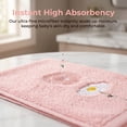 thumbnail image 4 of REGALWOVEN Floral Pattern Cotton Hand Towels Flower Embroidered Soft Absorbent Decorative Towel Set for Bathroom (13 x 30 Inch) Pink 2-Piece, 4 of 7