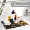 thumbnail image 5 of WOBOGO Acrylic Serving Trays 15.7x11.8 Inch Spill Proof Clear Decorative Organizer with Handle Justice Puppy, 5 of 7
