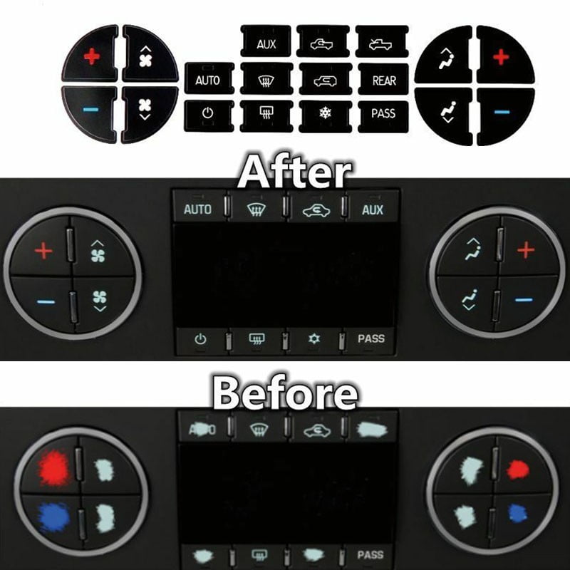 1 Set Car AC Dash Button Stickers 