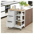 Kitchen Island Cart on Wheels with Storage, Versatile Rolling Cart with