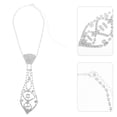 thumbnail image 3 of Miangastore Necklace Tie Silver Alloy Rhinestone 1Pack 16.7X4.7X0.1In, 3 of 8