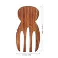thumbnail image 5 of DEEPCRAFF Dark Brown Wooden Salad Hands, Comfortable Grip, Versatile Kitchen Use, 2Pcs, 5 of 6