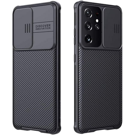 Samsung Galaxy S21 Ultra Case with Camera Cover, Full-Body Protective & Slim Fit, Camera Protection Case Only for Samsung Galaxy S21 Ultra 5G 6.8 inch (2021 Release), Black