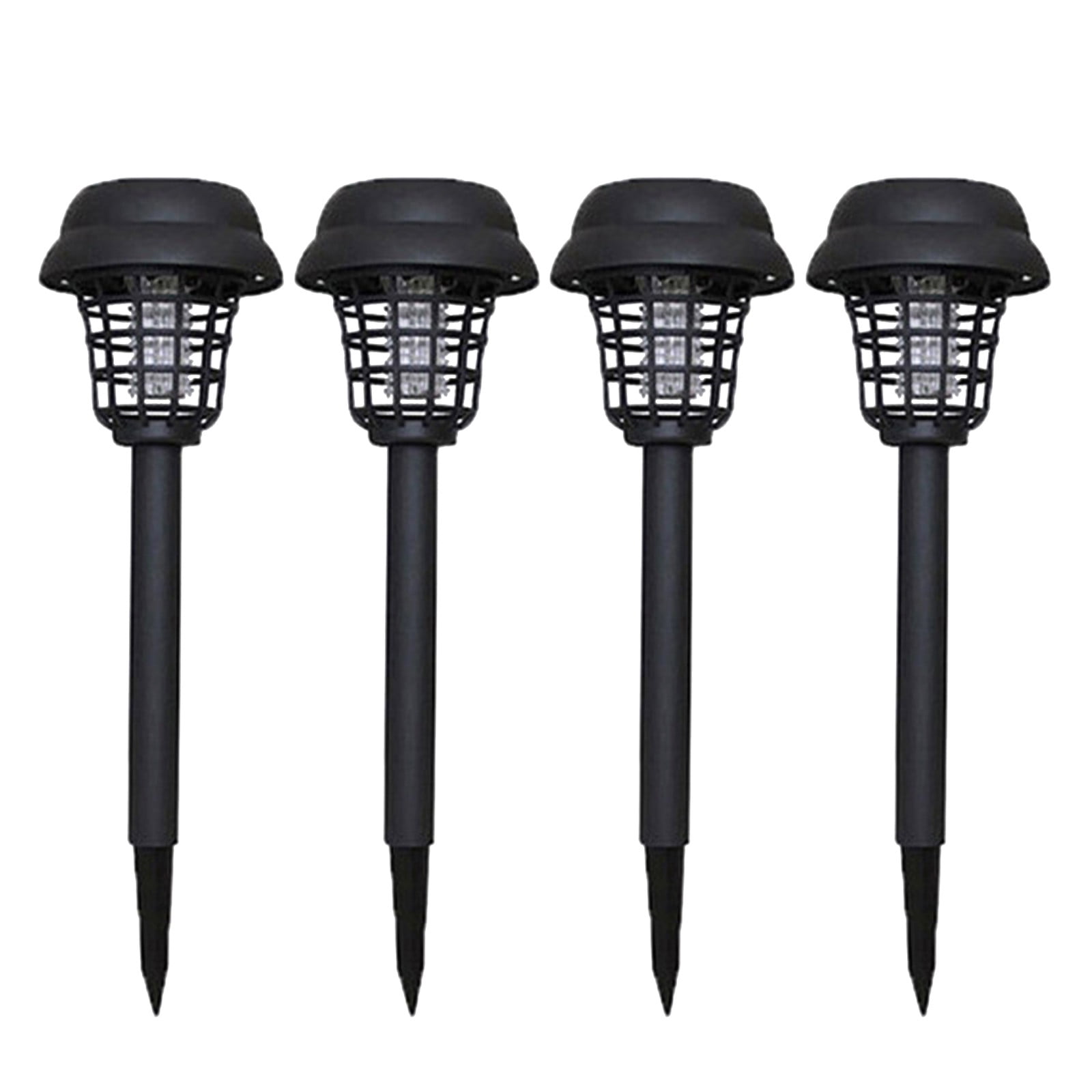 4PC Solar Powered LED Light Pest Bug Zapper Insect Mosquito Lamp Garden Wall 
