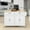 2:White, variant on Harper & Bright Designs Kitchen Cart with Wood Top and Drop Leaf Breakfast Bar, Rolling Mobile Kitchen Island with Storage and Towel Rack