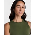 thumbnail image 6 of Time and Tru Women’s Sleeveless Knit Swing Dress, Sizes XS-XXXL, 6 of 8