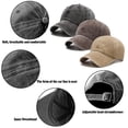thumbnail image 3 of Miaocao 3 Pack Washed Plain Vintage Baseball Cap Cotton Adjustable Twill Bulk Low Profile Classic Dad Hat for Men/Women, 3 of 7