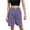 Purple, variant on AJGRHE Bermuda Shorts for Women Knee Length High Waisted Cotton Elastic Waist Summer Dressy Casual Long Chino Shorts Mint Green S