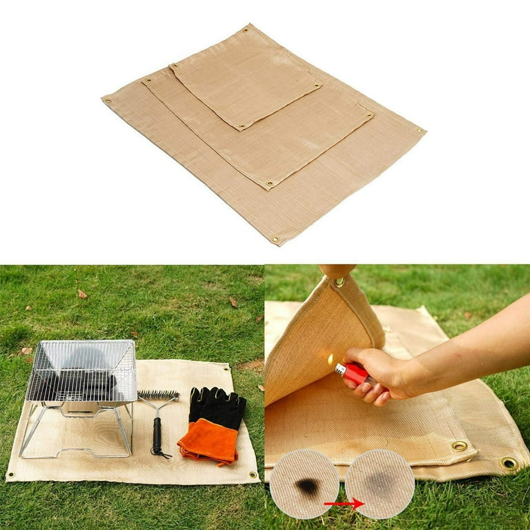 Fire Table Fire Mat For Fire Pit Fireproof Blanket Hiking Camping