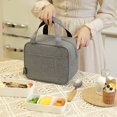 thumbnail image 4 of TIELUTT Black Lunch Bag /8.7 * 5.7 * 7.3in Reusable Lunch Women's Lunch Bag Insulated for Work Electrician Kits for Adults Womens Lunch Tote with Side Pocket Work Tote and Lunch Bag Set Thermal Lunch, 4 of 8