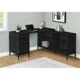 thumbnail image 6 of HomeRoots 60" Black L Shape Executive Desk, 6 of 7