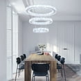 thumbnail image 4 of Diisunbihuo LED 3 Rings Chandelier Modern Crystal Pendant Light Three Round Light Ceiling Lamp for Bedroom Home Hallway, 4 of 8